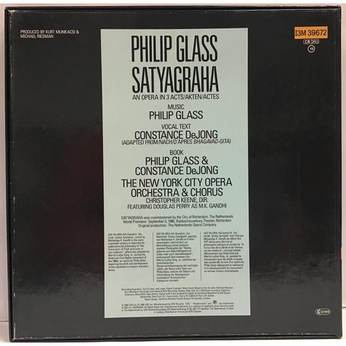 107 - PHILIP GLASS ‘SATYAGRAHA’ 3 LP BOX SET.  Catalogue Label Number: I3M-39672
Record Label: CBS Masterw... 