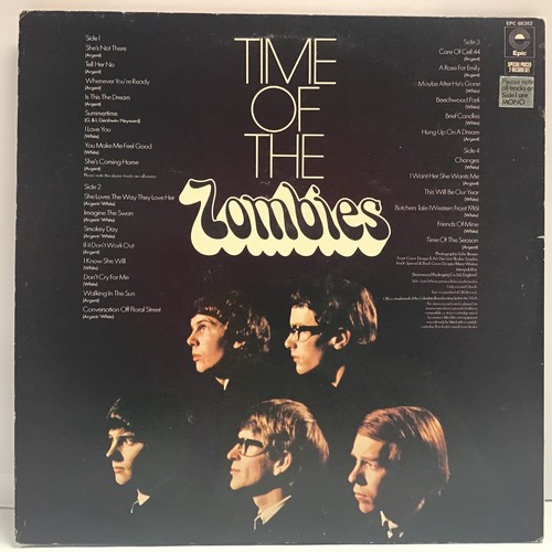 85 - THE ZOMBIES 'TIME OF THE ZOMBIES' dbl LP SIGNED UK YELLOW EPIC ORIGINAL. This is a UK yellow Epic EP... 