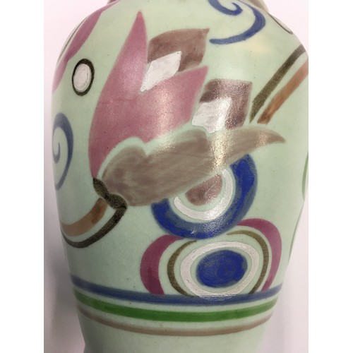 138 - Poole Pottery shape 198 WI pattern vase decorated by Eileen Prangnell 6