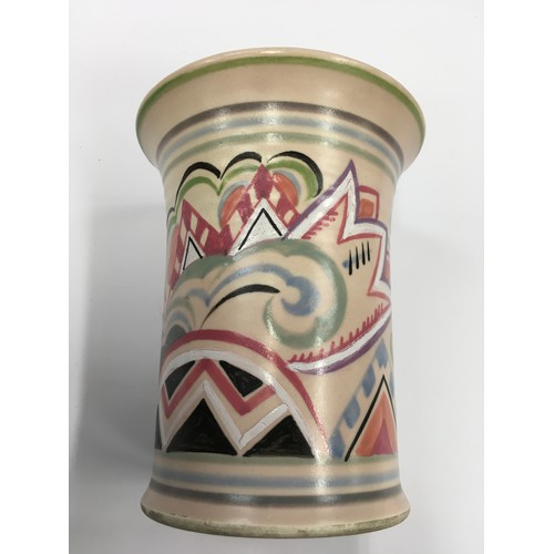 137 - Poole Pottery shape 199 JE pattern vase decorated by Hilda Trim 5.5