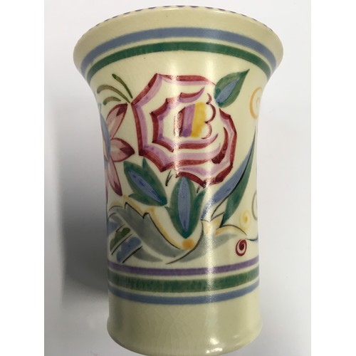 139 - Poole Pottery shape 199 ZE pattern vase decorated by Hilda Hampton 5.8