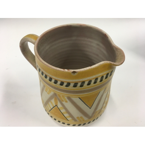 160 - Poole Pottery Carter Stabler Adams YM pattern geometric jug 5.2