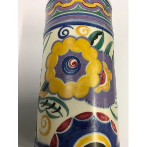 150 - Poole Pottery shape 206 SZ pattern (comical bird) large vase 8.6