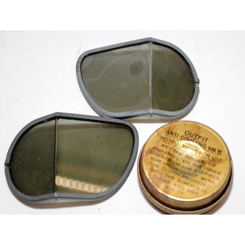 169 - Military issue Air Crew Mark VIII goggles in original box c/w tinted lenses & cloth