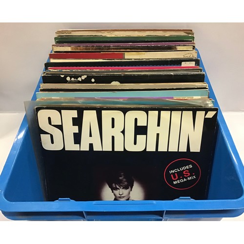 115 - LARGE BOX OF VINYL 12” SINGLES. There are many Acts in this bunch to include - Pet Shop Boys - Divin... 