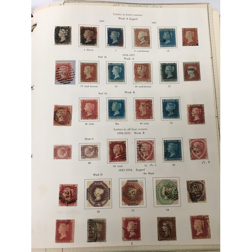 184 - Red album of stamps coll. no 1. Good collection of penny reds and 2d blues (Ref 400).