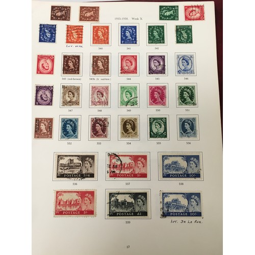 184 - Red album of stamps coll. no 1. Good collection of penny reds and 2d blues (Ref 400).