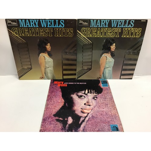 137 - MARY WELLS VINYL RECORDS X 3. A great copy of the album 'Love Songs To The Beatles' on Stateside SL ... 