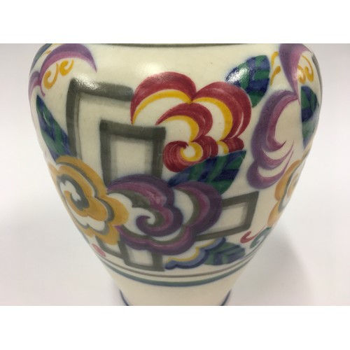 178 - Poole Pottery Carter Stabler Adams shape 336 LN pattern vase decorated by Ruth Pavely 6.8