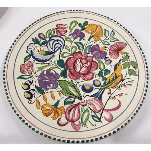 251 - Poole Pottery LE pattern charger decorated by Kelly Dominey 13.5