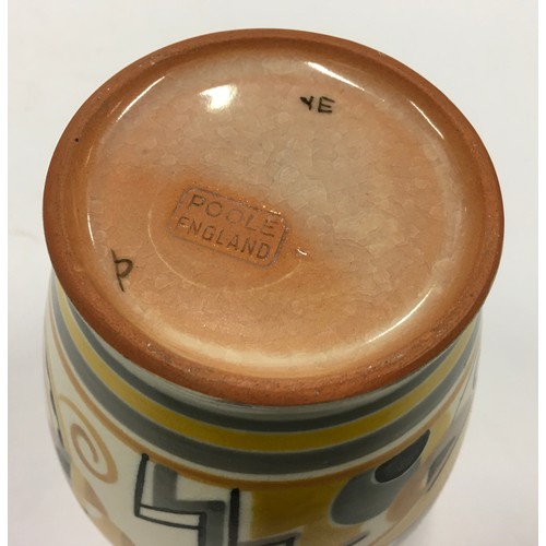 359 - Poole Pottery YE pattern Art Deco vase 6.8