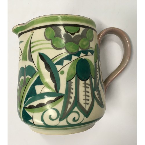 354 - Poole Pottery shape 319 TY pattern Art Deco jug 5.2