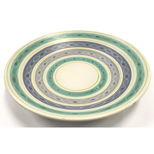 286 - Poole Pottery Freeform large PLT pattern bowl charger 12.8