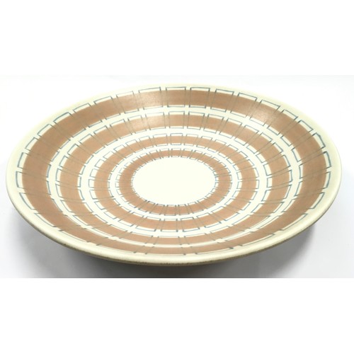 340 - Poole Pottery Freeform large PJB pattern bowl/charger 12.8