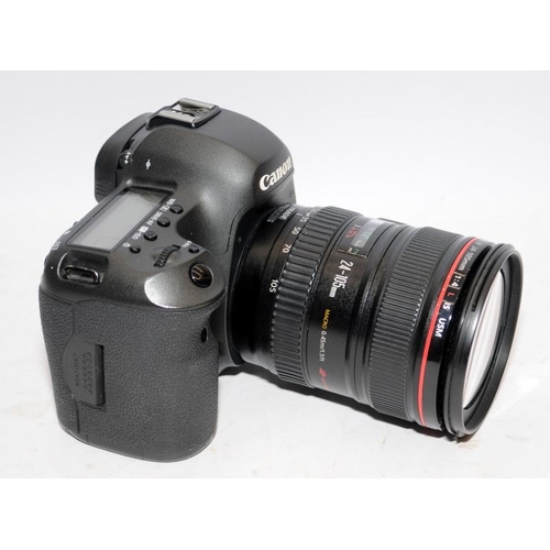 7 - Canon 5Ds DSLR camera with fitted Canon EF 24-105 zoom lens. Comes complete with battery and charger