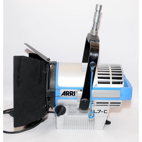 64 - Arri L7-C fresnel lens fully tune-able white light source with fitted barn doors