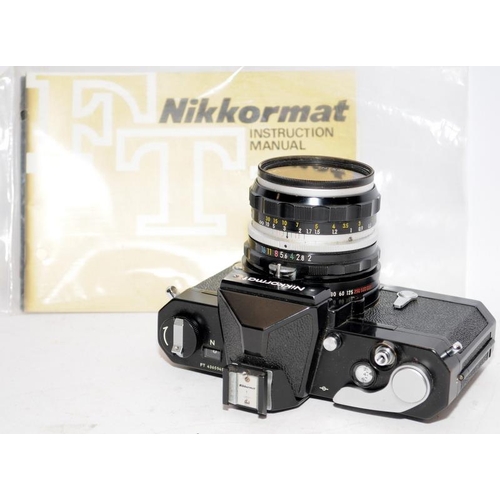 8 - Vintage Nikor Nikkormat FT N 35mm SLR camera. Shutter fires freely through various settings and film... 