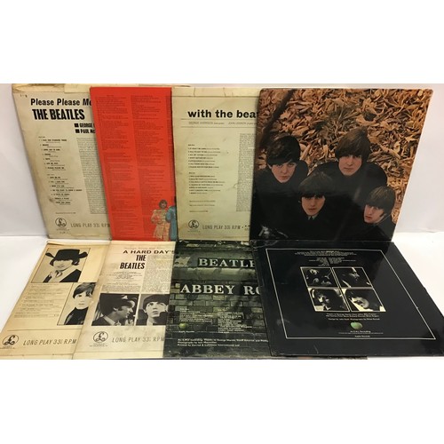 165 - COLLECTION OF ORIGINAL BEATLES VINYL ALBUMS. Here we have 8 titles all on their original labels and ... 