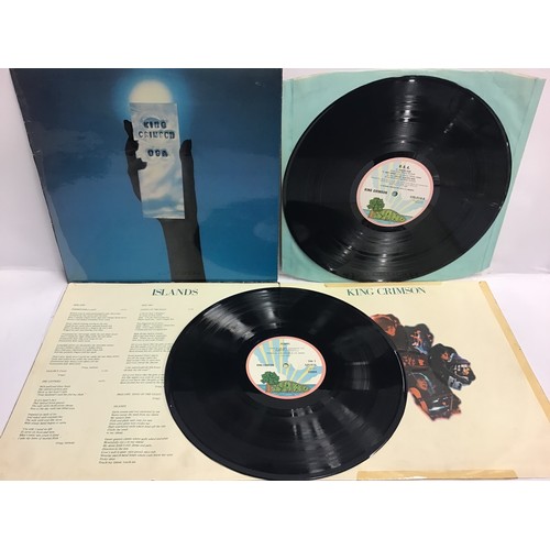 147 - KING CRIMSON LP VINYL RECORDS X 3. Here on Pink rimmed Islands we have the Albums - Islands - U.S.A ... 