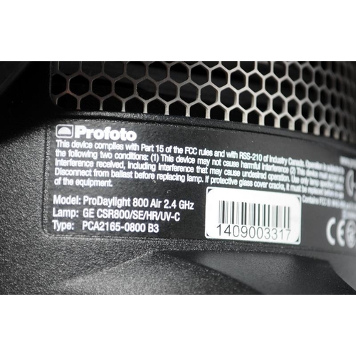 39 - Profoto ProDaylight 800 air c/w Profoto ProBallast 800 Pro-8a 2400 Air. Both come in protective peli... 