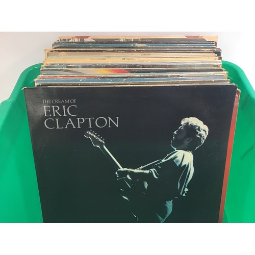 363 - CRATE OF VARIOUS ROCK AND POP VINYL LP RECORDS. Many artists and groups here to include - Eric Clapt... 