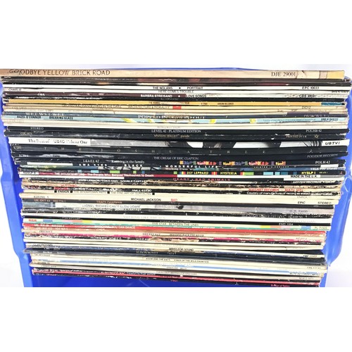 364 - BOX OF MANY WELL KNOWN ROCK AND POP VINYL ALBUMS. This collection includes artists  - Madonna - Def ... 