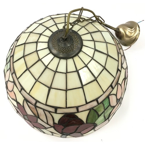 145 - Tiffany style glass light shade 16