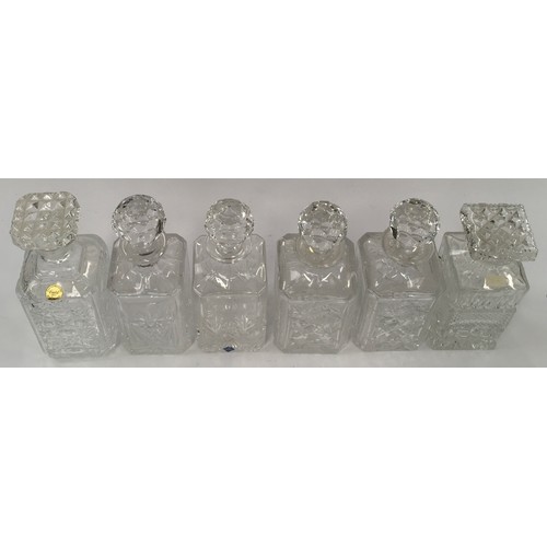 103 - Collection of cut crystal glass decanters (6).