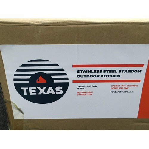 49 - Texas stainless steel stardom out door kitchen unit found here as new in sealed box.