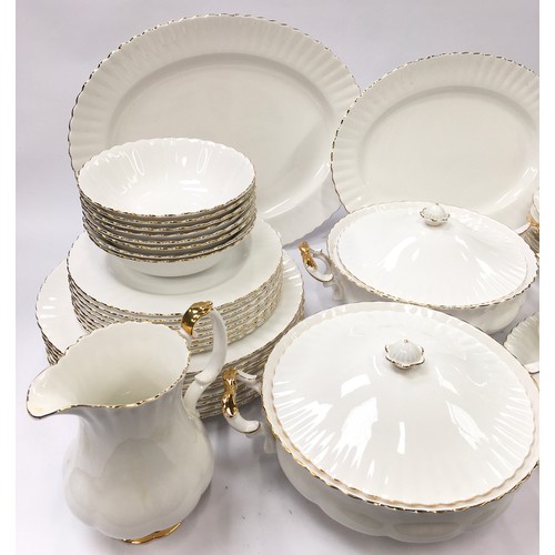 88 - Royal Albert Val D'or dinner service for eight place settings to include tureens, meat platters, sal... 