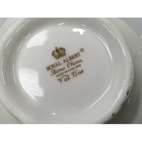 90 - Royal Albert Val D'or coffee set for six place settings together with a set of six soup coupes and s... 