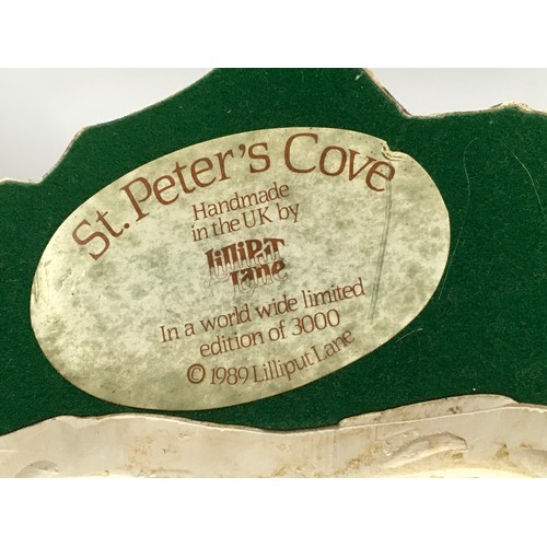 61 - Lilliput Lane large limited edition model St. Peters Cove. Limited number to 3000 1989. Comes with o... 