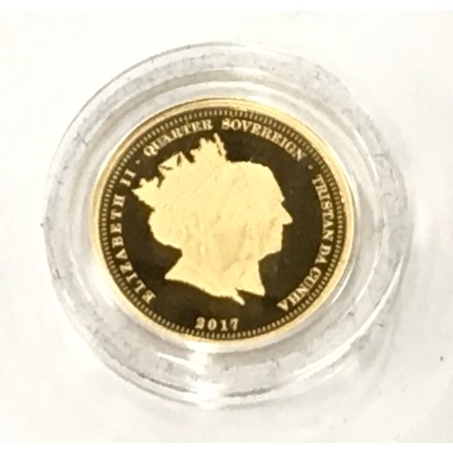 129 - Queen Elizabeth II and Prince Philip Quarter gold sovereign to commemorate 70 years of marriage 1947... 