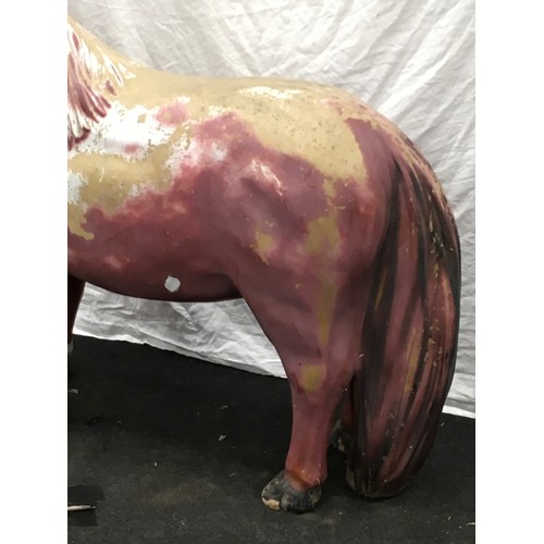 65 - Large fibreglass Shetland pony model 94x120x30cm.