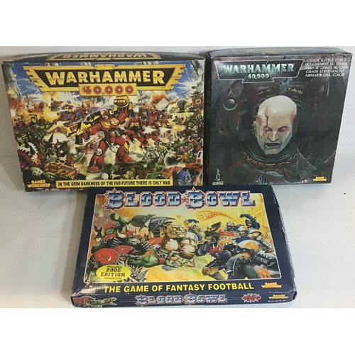 1 - Collection of Warhammer found here in this large box which includes various figures - Blood Bowl gam... 