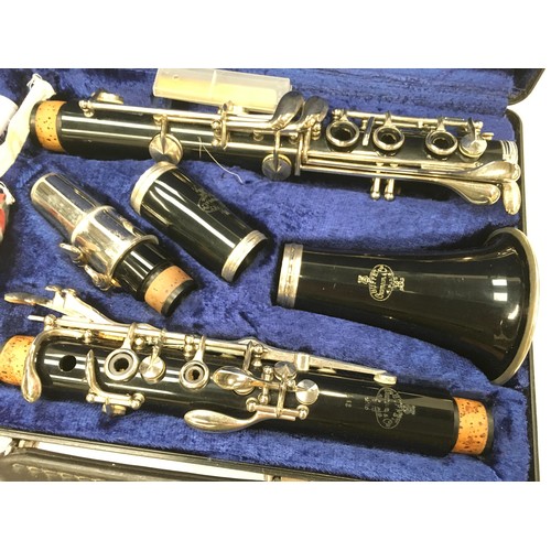 142 - Vintage Buffet Crampon Paris clarinet in original fitted case.