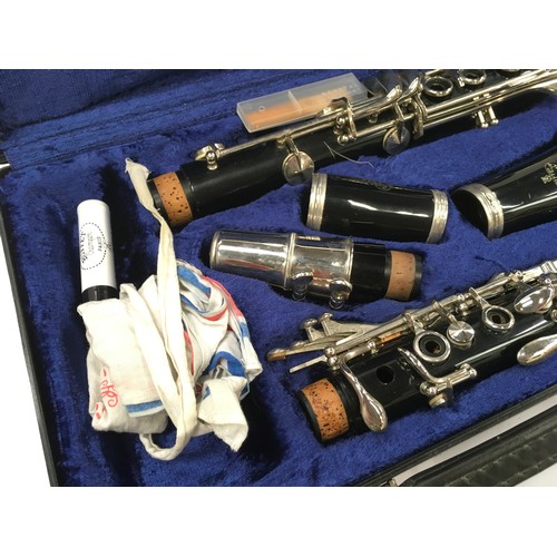 142 - Vintage Buffet Crampon Paris clarinet in original fitted case.