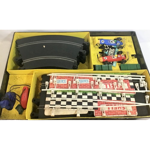 5 - Vintage Scalextric Grand Prix 50 Set with 2 boxed A/270 hand controllers and 2 boxed C7 Rally Mini C... 