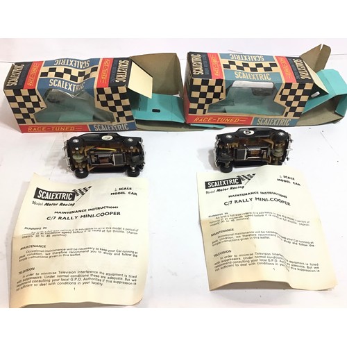 5 - Vintage Scalextric Grand Prix 50 Set with 2 boxed A/270 hand controllers and 2 boxed C7 Rally Mini C... 