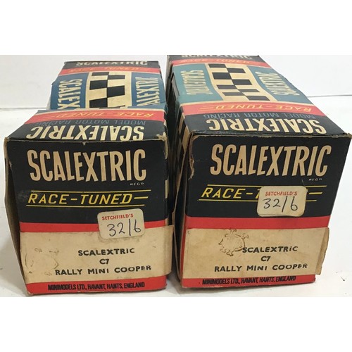 5 - Vintage Scalextric Grand Prix 50 Set with 2 boxed A/270 hand controllers and 2 boxed C7 Rally Mini C... 