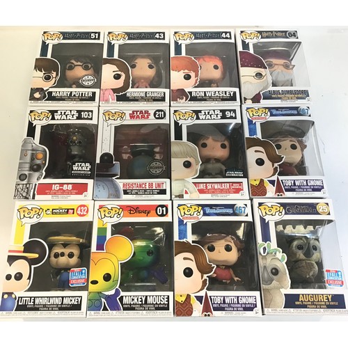 8 - 12 X Funko Pops boxed. Found In Ex condition we have figures to include - Star Wars - Harry Potter e... 