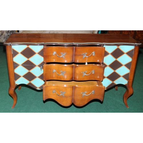 481 - A retro style French hardwood sideboard in the Louis Phillipe style, designed by Galip Kaynar, Grang... 