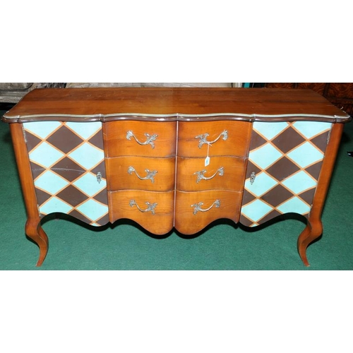 481 - A retro style French hardwood sideboard in the Louis Phillipe style, designed by Galip Kaynar, Grang... 