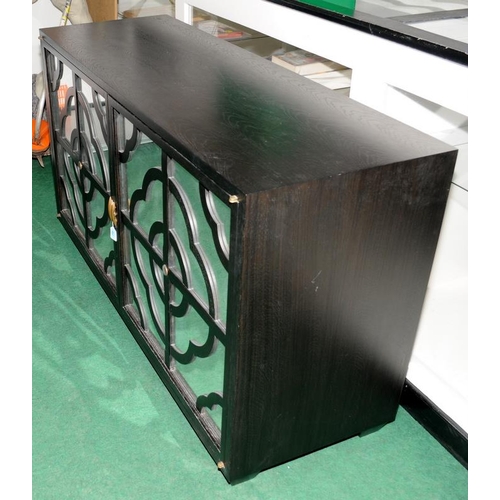 483 - An Anna Ebonised oak 2 door cabinet by Julian Chester 86x155x52cm.