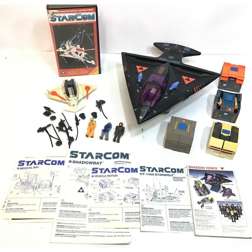 10 - Nice bundle of 1980’s Starcom boxed Mattel action toys. We have a Starbase Station - Shadow Raider -... 