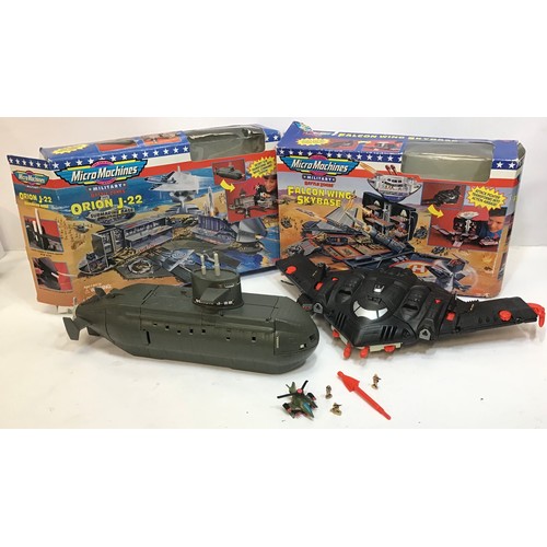 12 - Set of Tomi racing car set along with 2 boxed used Micro Machines - Orion J-22 submarine base and a ... 