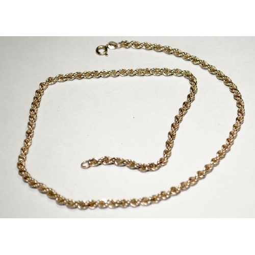 475 - 2 x vintage .925 silver rope chains