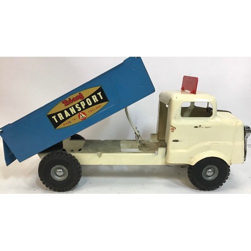 19 - Vintage 1950s -60s Pressed Steel Triang Transport Van /  Truck Lorry. Great condition for age with l... 