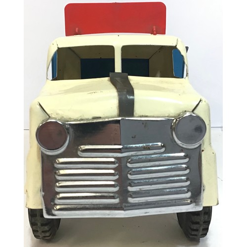 19 - Vintage 1950s -60s Pressed Steel Triang Transport Van /  Truck Lorry. Great condition for age with l... 