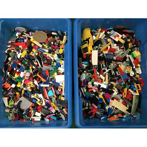 20 - 2 x large containers containing lots of loose Lego.